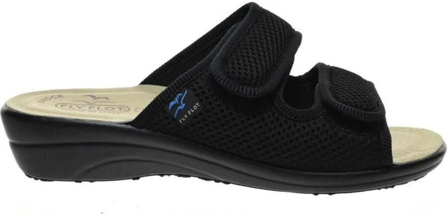 Fly FLOT Velcro Zwart Slipper Gaatjes