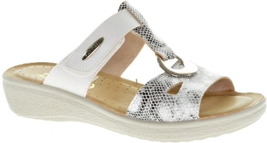 Fly FLOT Witte Geklede Slipper Flyflot Met Velcro