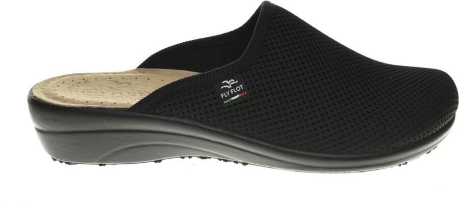 Fly FLOT Zwart Pantoffel Gaatjes