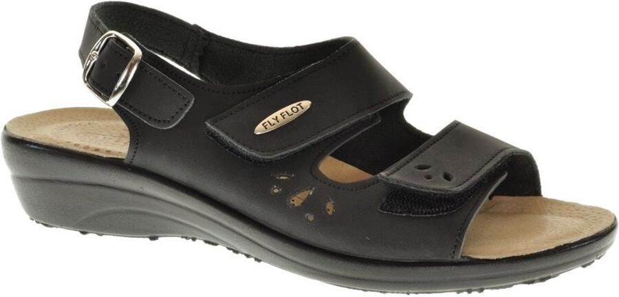 Fly FLOT Zwarte Geklede Damessandaal