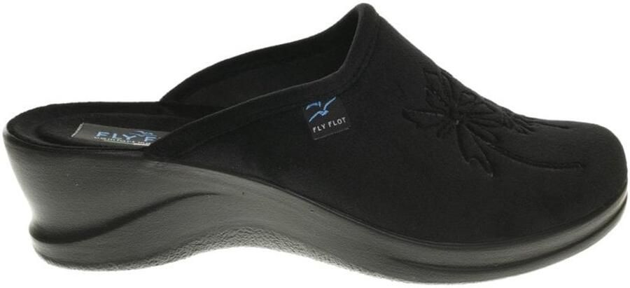 Fly FLOT Zwarte Pantoffel Hak
