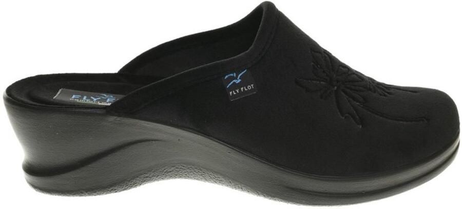 Fly FLOT Zwarte Pantoffel Hak