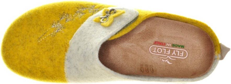 Fly FLOT Pantoffel Wol Steunzolen Giallo