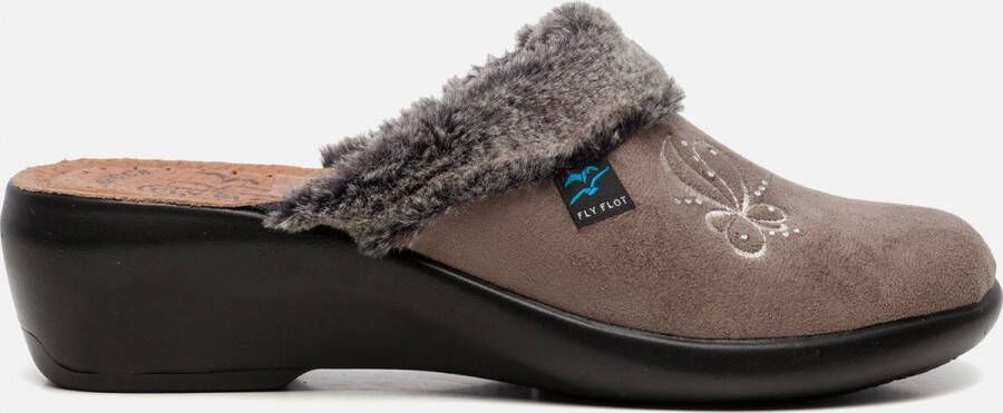 Fly FLOT Pantoffels Taupe Textiel 270232 Dames Textiel - Foto 2