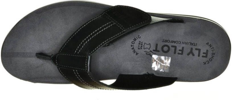 Fly FLOT Teenslipper Zwart Leder