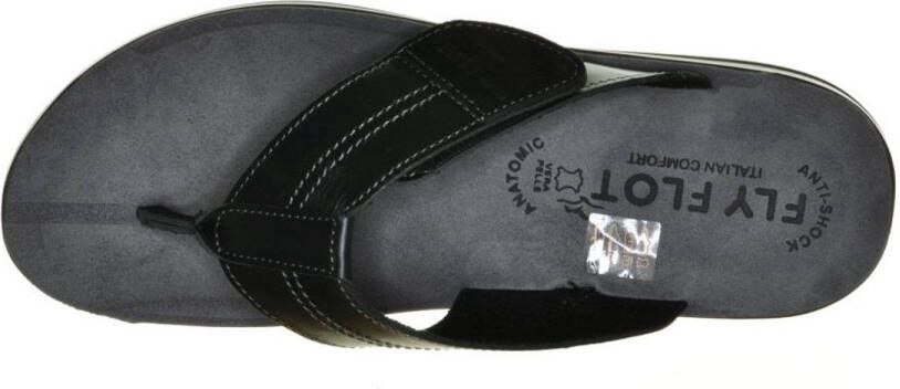 Fly FLOT Teenslipper Zwart Leder
