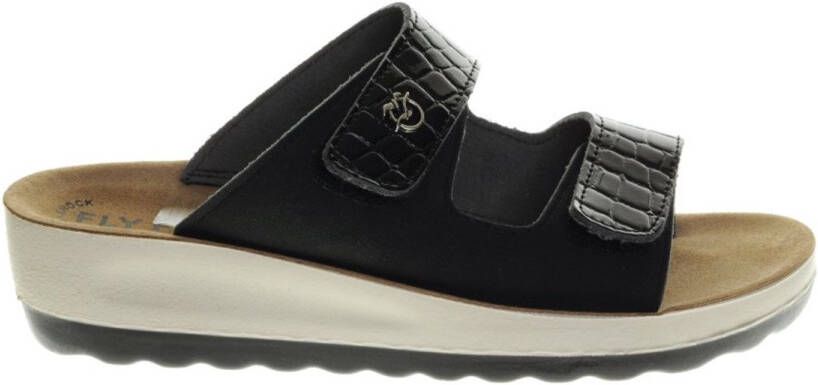 Fly FLOT Zwarte Slippers Velcro