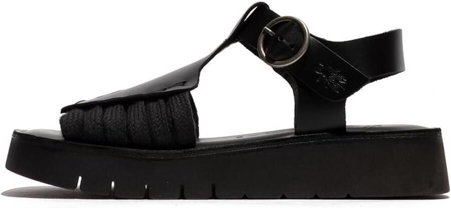 Fly London Dames Sandalen Sarf251fly Leer Zwart