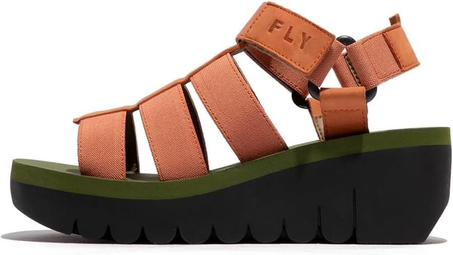 Fly London Yoji198fly Sandalen Dames Leer Hakhoogte