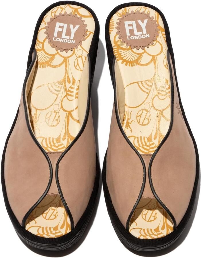 Fly London Youn554fly Dames Sandalen Leer Taupe