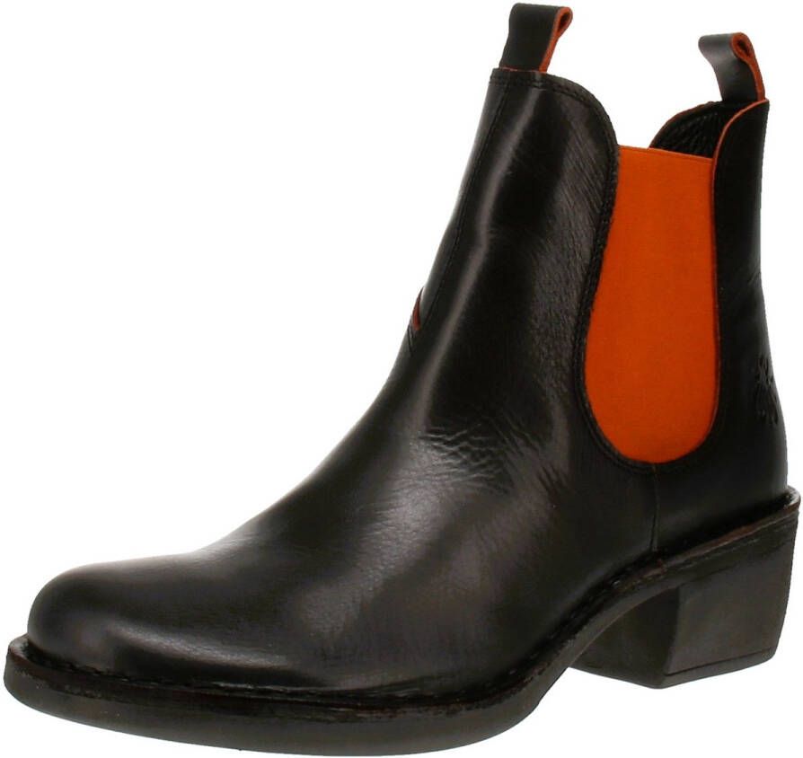 Fly London MEME030FLY Chelsea Boot voor dames Java-Zwart-Rood