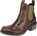 Fly London MEME030FLY Dames Enkellaarsjes Rug-D.Brown-Green - Bruin