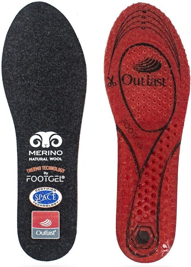 Footgel inlegzolen Ski Extreme Cold met Merino wol Zwart - Foto 2