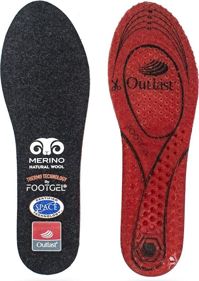 Footgel Wk?adki Ski Extreme Cold z we?n? merynosow? czarne