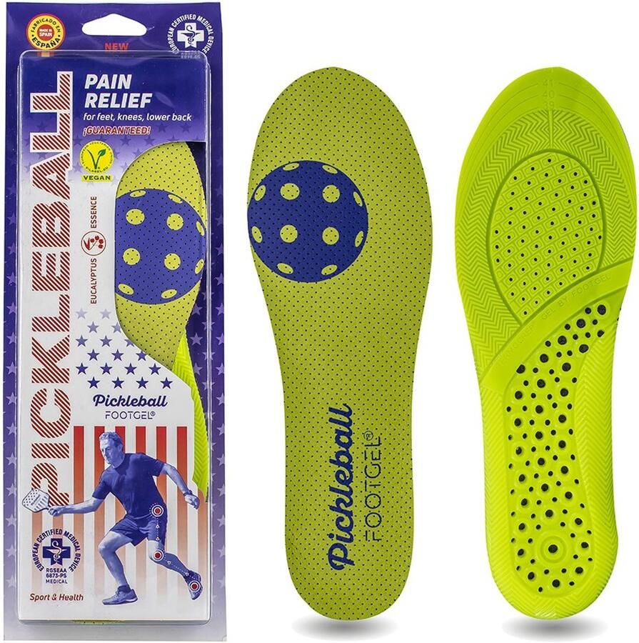 Footgel Pickleball-inlegzolen Geel Man