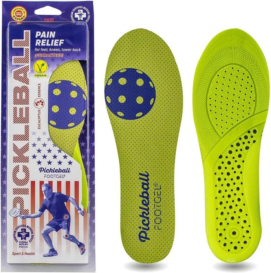 Footgel Pickleball-inlegzolen Geel Man