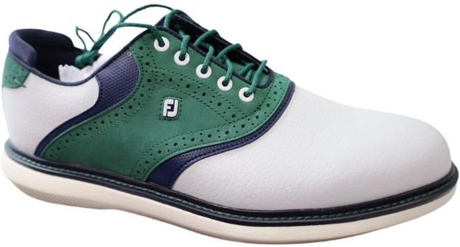 Footjoy Heren Golfschoenen Traditions Wit Groen Navy