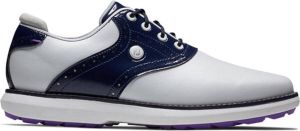 Footjoy Golfschoenen Traditions Wit Navy Spikeless
