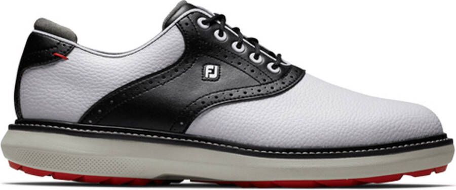 Footjoy Heren Golfschoenen Traditions Wh Bk Gr