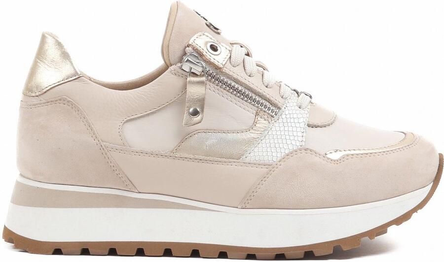 Footnotes 31007-1027 beige sneaker dames Wijdte H & steunzolen Bonne Shoe