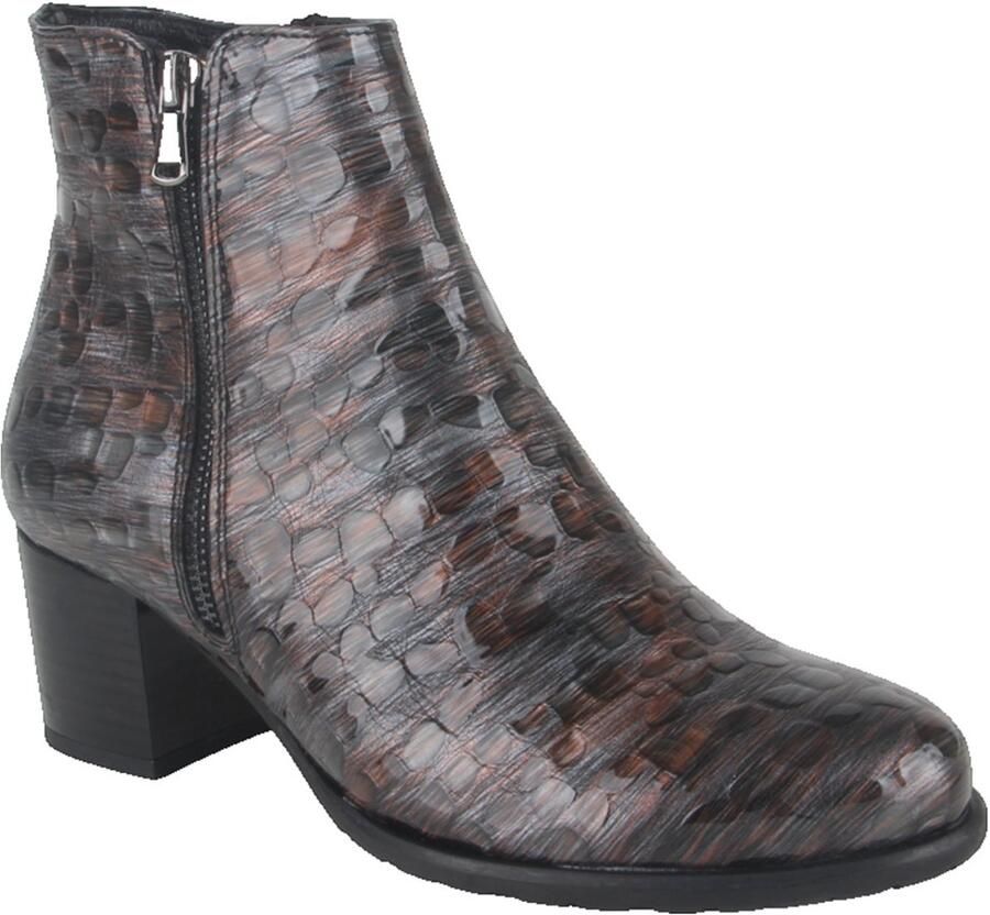Footnotes 52.004-6040-K dames enkellaarzen gekleed bruin