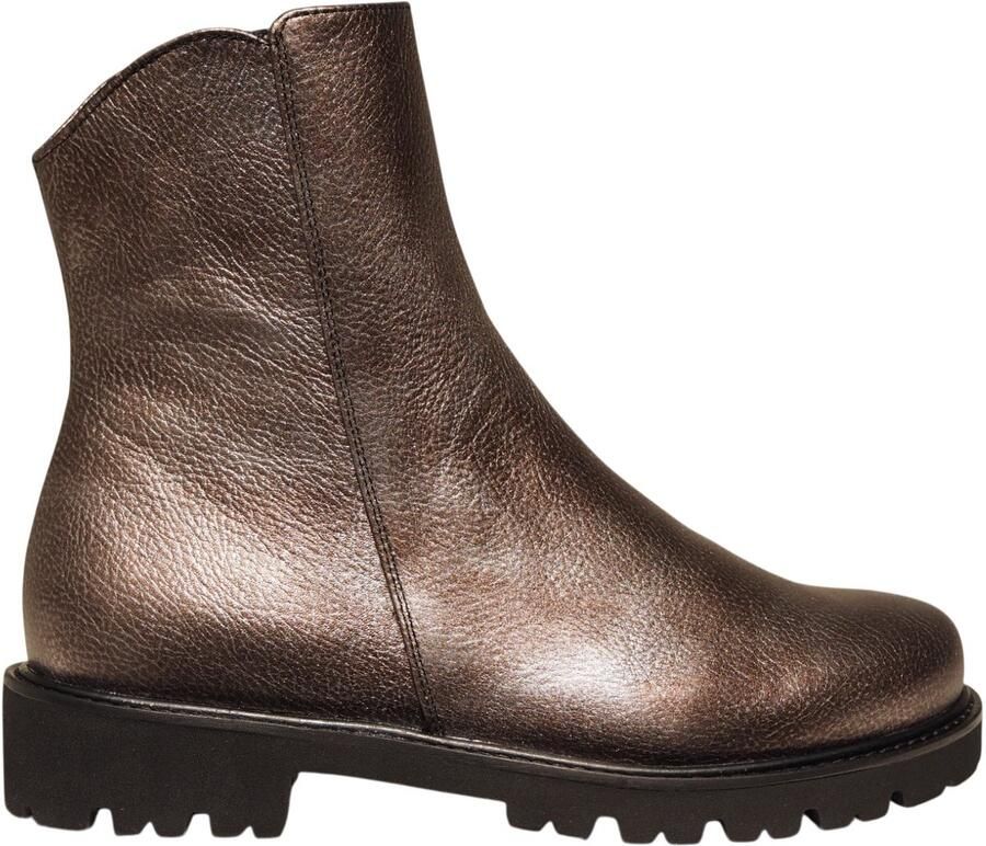 Footnotes grijs metallic leren enkellaarzen Lara