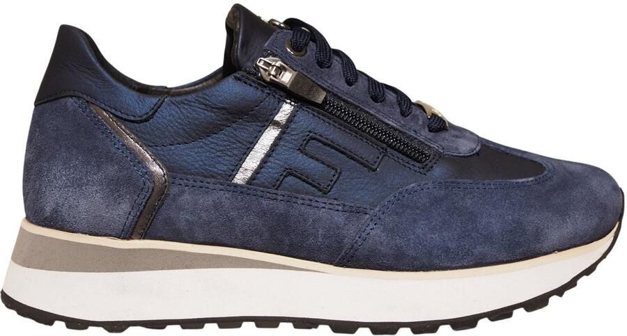 Footnotes blauwe suède dames sneakers