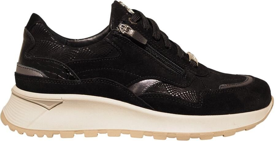 Footnotes Saar 15.003.2110 Zwart sneaker wijdte H