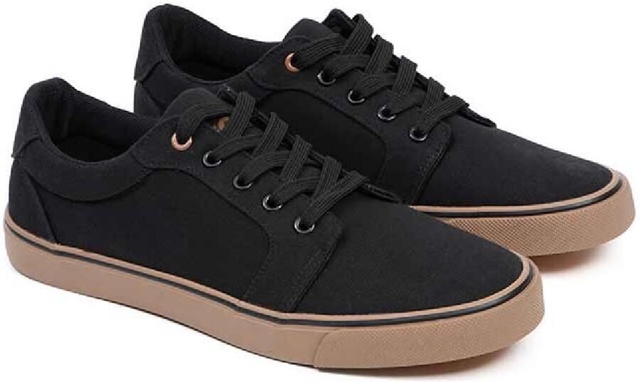 Fox Black Canvas Shoe