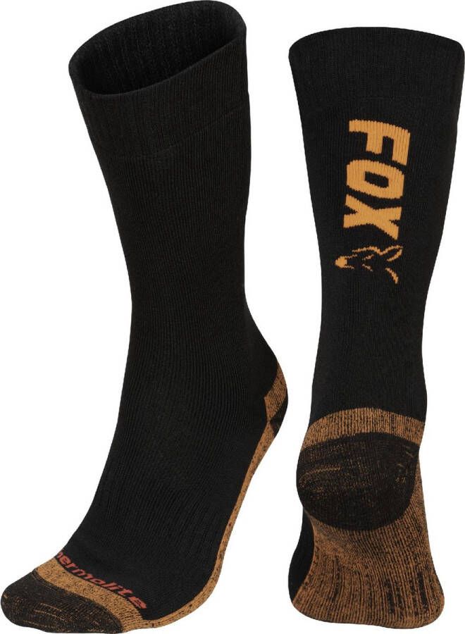 Fox Thermolite Long Socks Black & Orange Thermosokken
