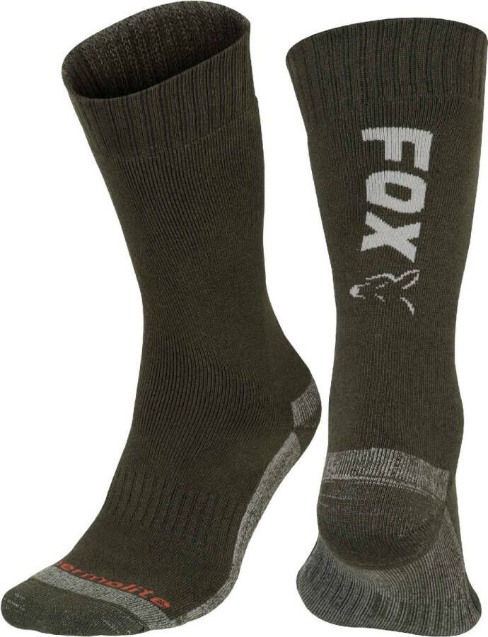 Fox Thermolite Long Socks Green & Silver Thermosokken -47)