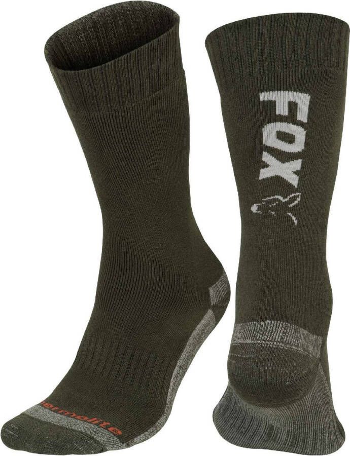 Fox Thermolite Long Socks Green & Silver Thermosokken -47)