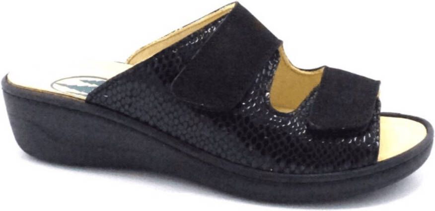 FRANKEN SCHUHE Dames Slipper Zwart