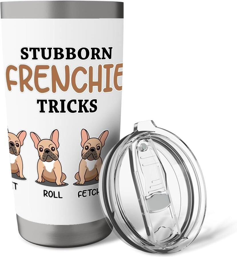 Franse Bulldog Truc voor Hondenliefhebbers Dubbelwandige RVS Thermosbeker