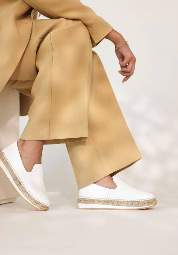 FRED DE LA BRETONIERE Espadrilles Dames 152010243 Maat: 39 Materiaal: Leer Kleur: Wit - Foto 3