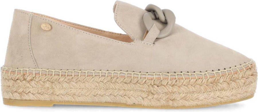 Fred de la Bretoniere suède esparilles met ketting taupe - Foto 3