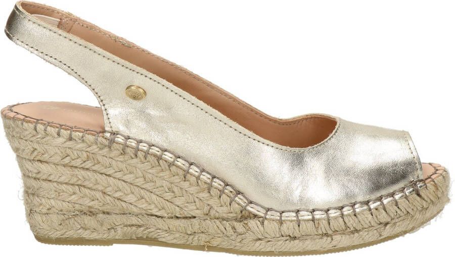 Fred de la Bretoniere 153010285 Espadrilles Met Sleehak Dames Goud