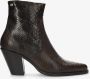 Fred de la Bretoniere Blaire Ankle Boot Enkellaarsjes Enkelboots met rits Dames Groen - Thumbnail 2