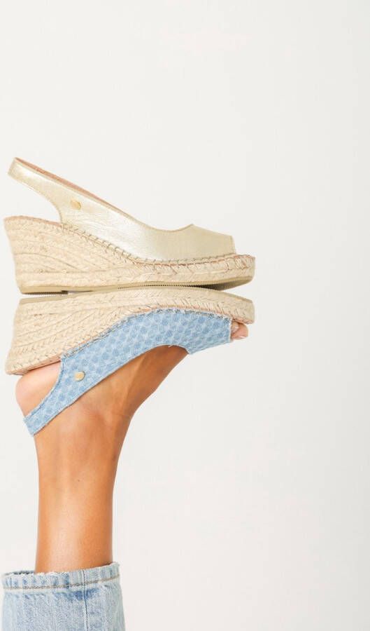 Fred de la bretoniere Clare Beau espadrille Jeans Jeansblauw