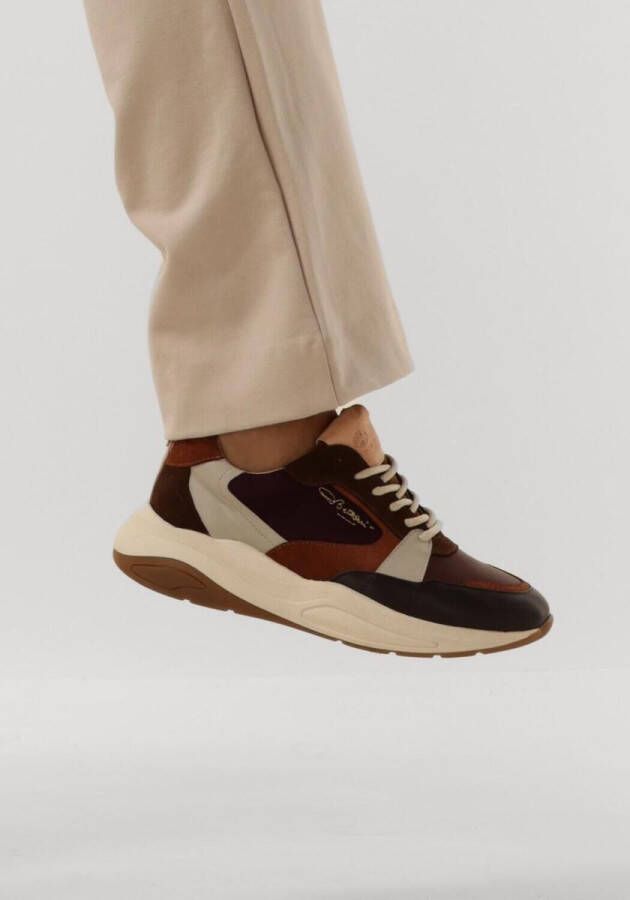 FRED DE LA BRETONIERE Lage Sneakers Dames Flame Gaia Combi Maat: 38 Materiaal: Leer Kleur: Rood