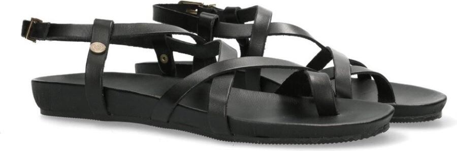 Fred de la bretoniere Sandaal leer kurk voetbed zwart - Foto 14