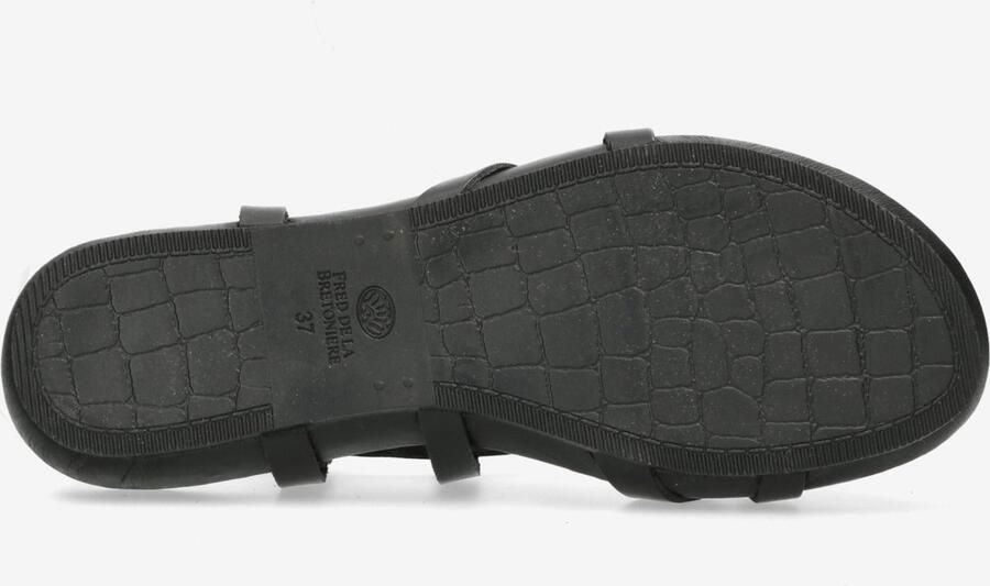 Fred de la bretoniere Sandaal leer kurk voetbed zwart - Foto 6