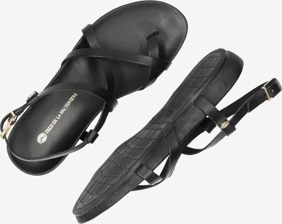 Fred de la bretoniere Sandaal leer kurk voetbed zwart - Foto 5