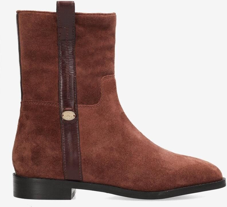 Fred de la Bretoniere Biker Boot Gilly Bordeaux Red Dames Laarzen