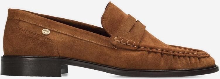 Fred de la Bretoniere Bodil Beau Loafer Suède Cognac