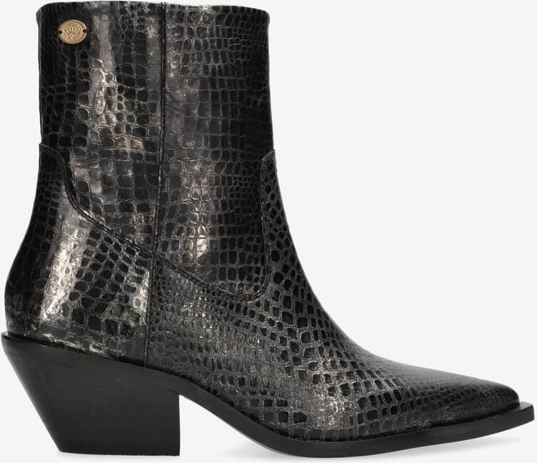 Fred de la Bretoniere Enkellaarzen Flor Short Black Dames Laarzen