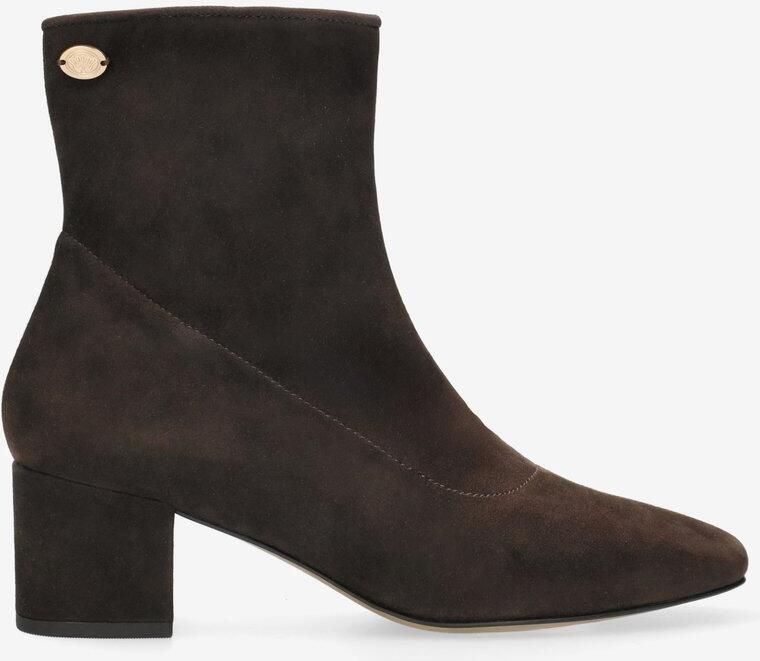 Fred de la Bretoniere Enkellaarzen Galoppe Sleek Donker Brown Dames Laarzen