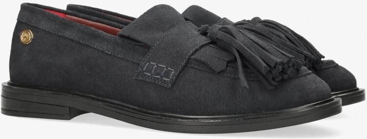 Fred de la Bretoniere Fairy Elise leren loafers met franjes donkerblauw - Foto 4
