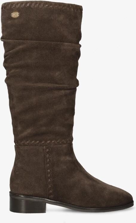 Fred de la Bretoniere FRIDO WEAVE High Boot Suede Dark Brown