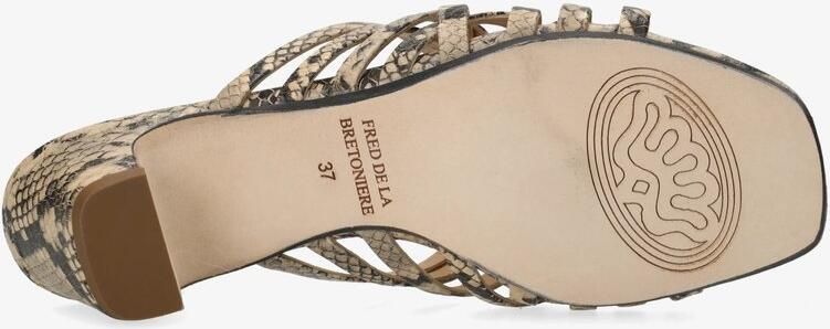 Fred de la Bretoniere Glory Mule Python Zwart beige - Foto 2